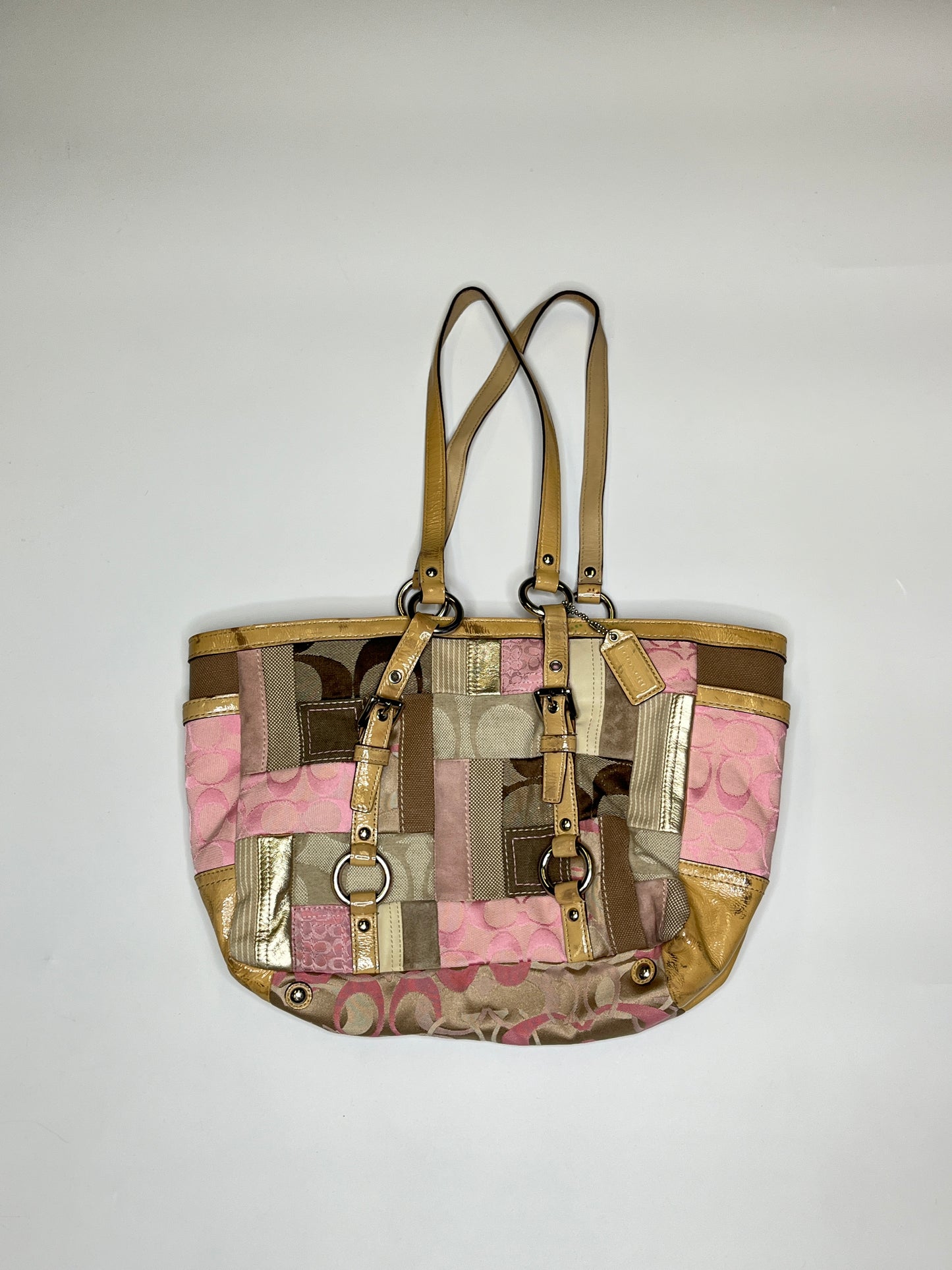 PINK PATCHWORK COACH PURSE