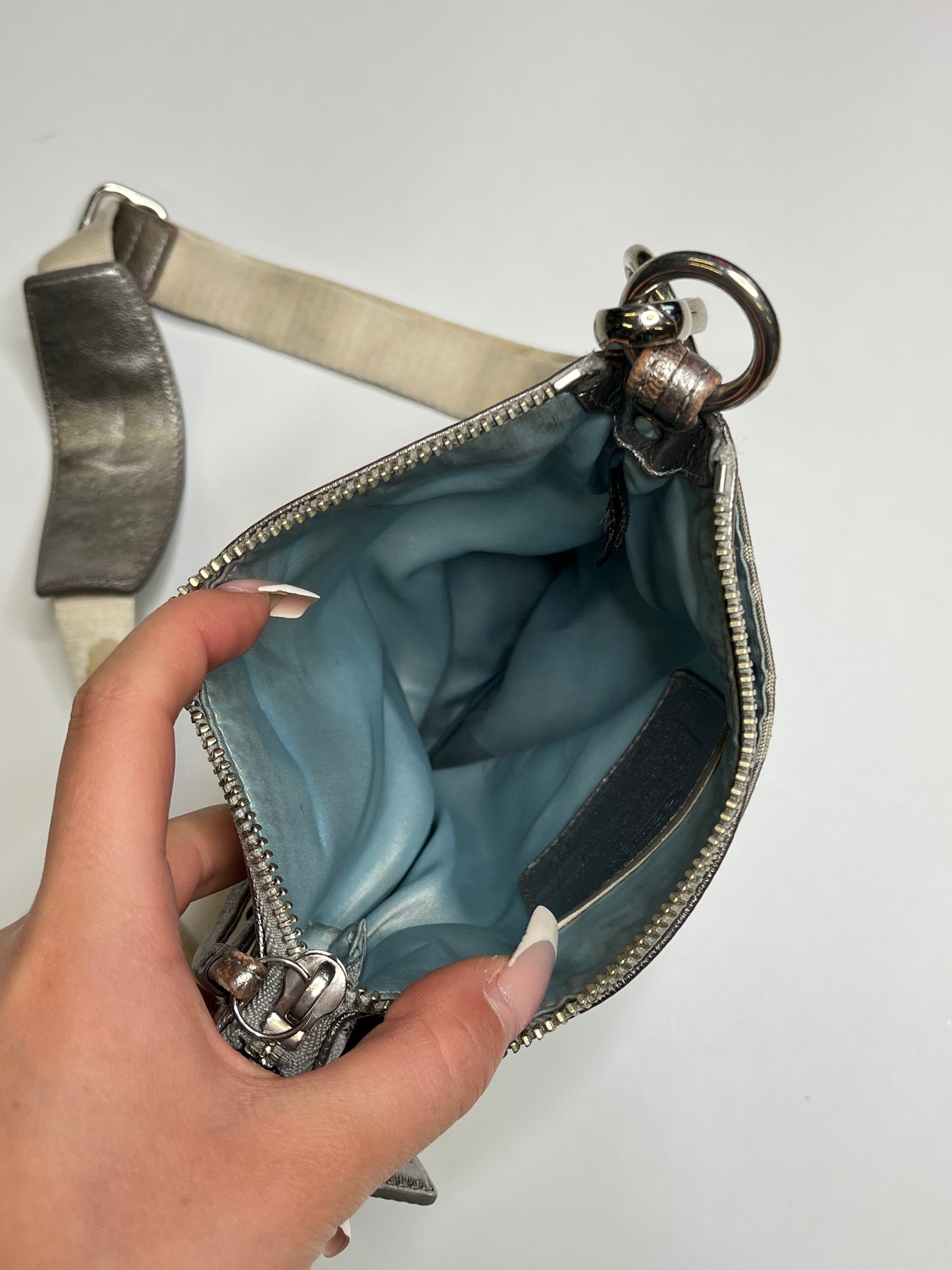 SILVER COACH CROSSBODY BAG