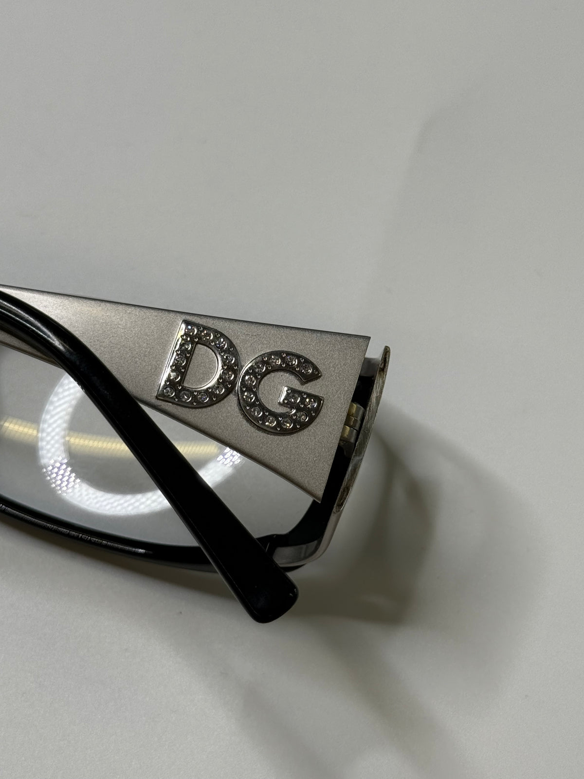 DOLCE & GABBANA VINTAGE CRYSTAL DG LOGO EYEGLASSES