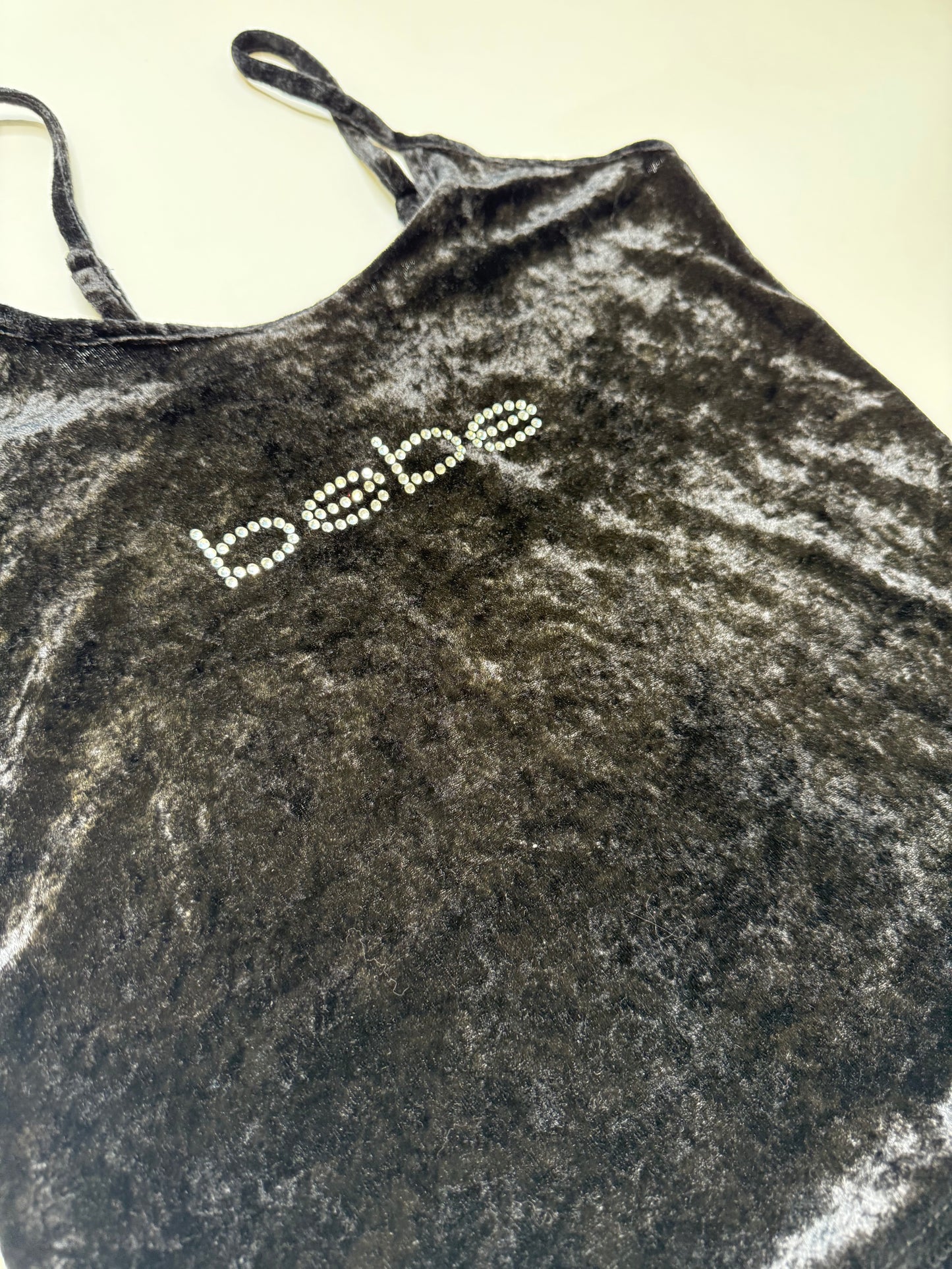 VINTAGE BEBE VELOUR TOP (M)