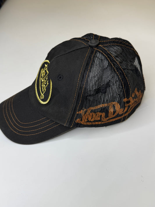 VON DUTCH BLACK & ORANGE VINTAGE TRUCKER CAP