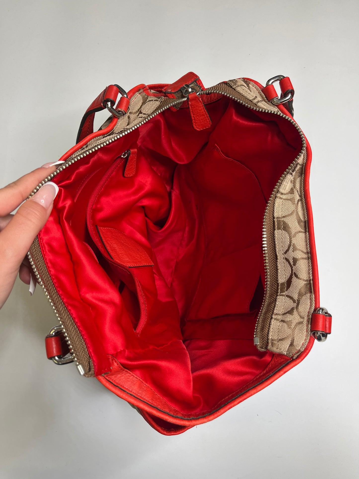 COACH MONOGRAM PURSE RED
