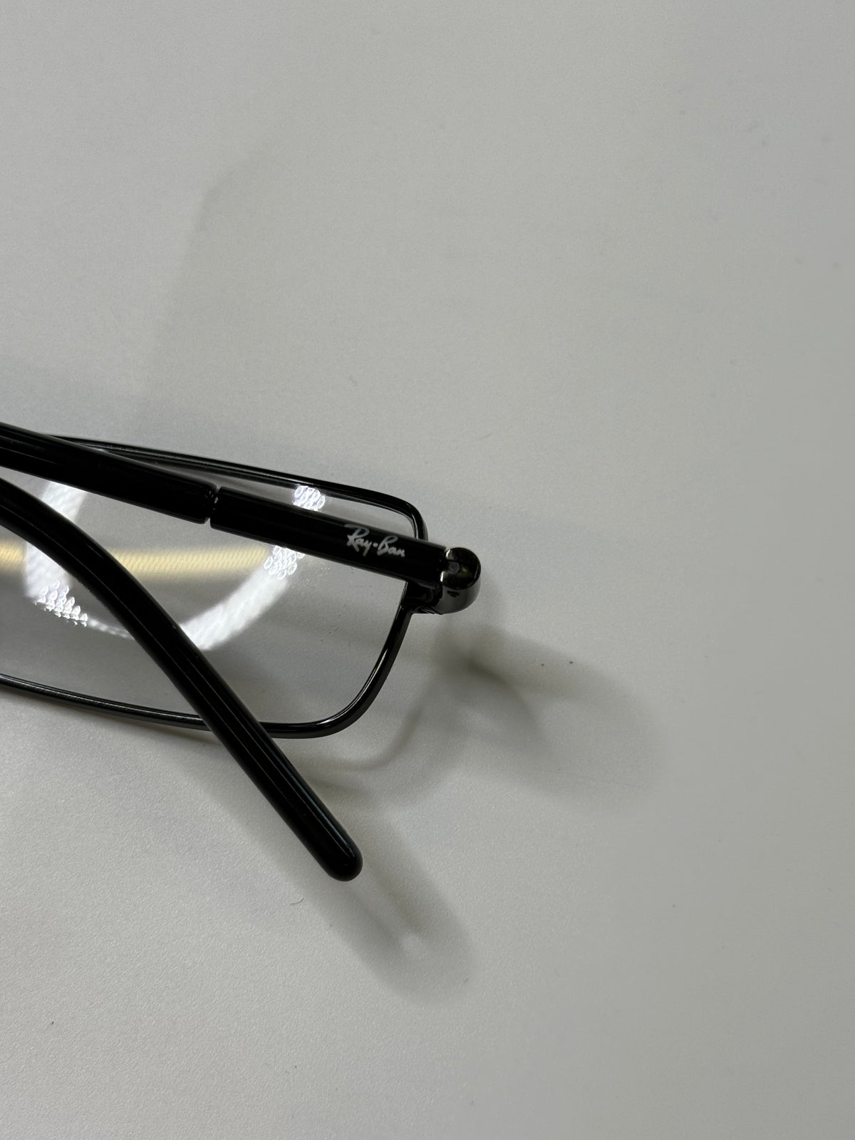 RAY-BAN VINTAGE BLACK RECTANGULAR OPTICAL FRAMES