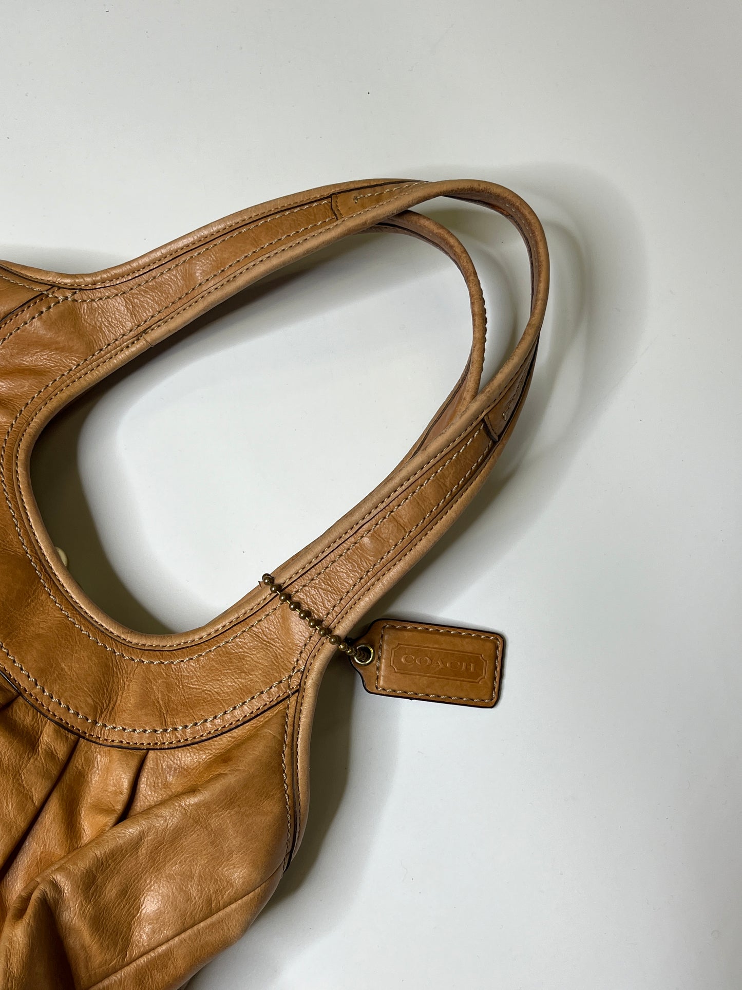 BROWN LEATHER COACH PURSE