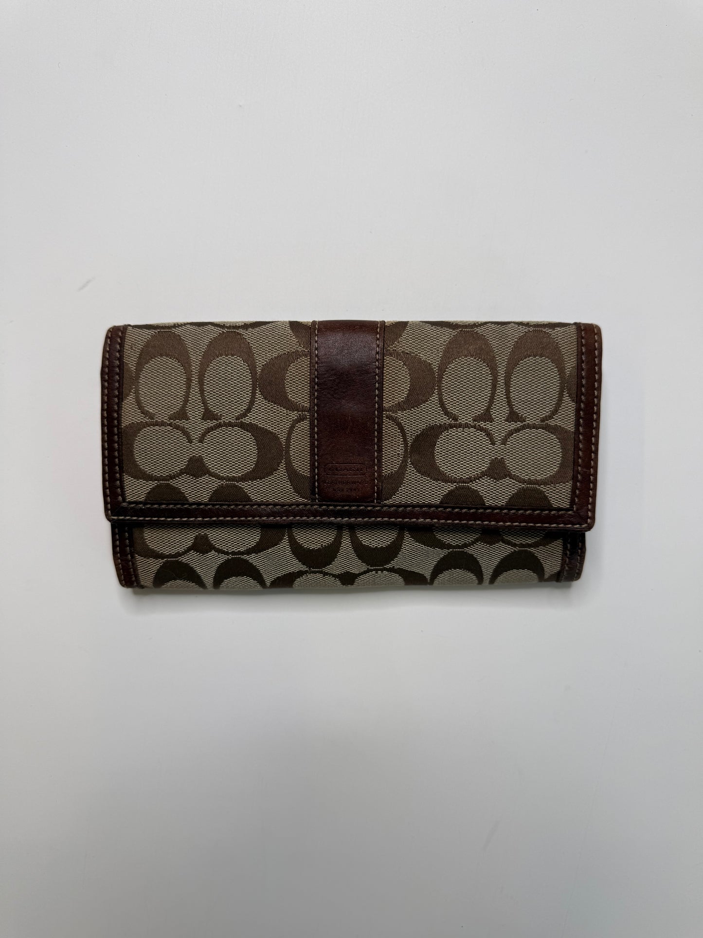 COACH VINTAGE SIGNATURE CHECKBOOK WALLET