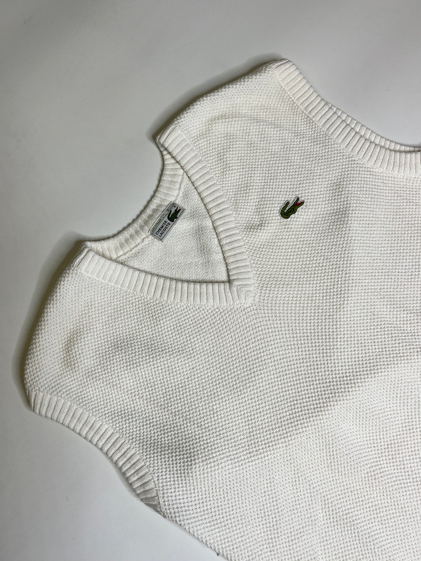 LACOSTE KNIT VEST WHITE (~L)