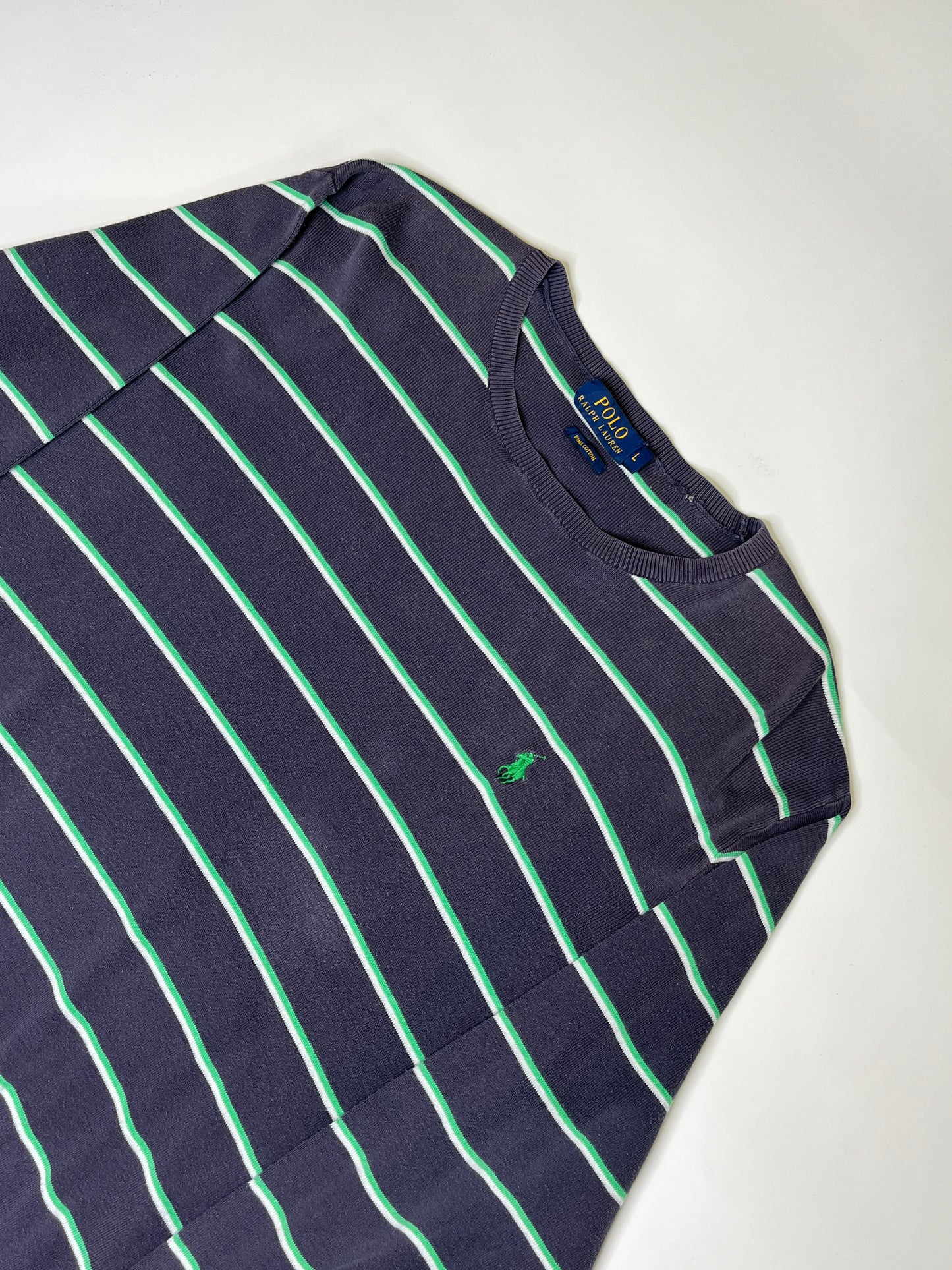 STRIPED POLO RALPH LAUREN SWEATSHIRT (L)
