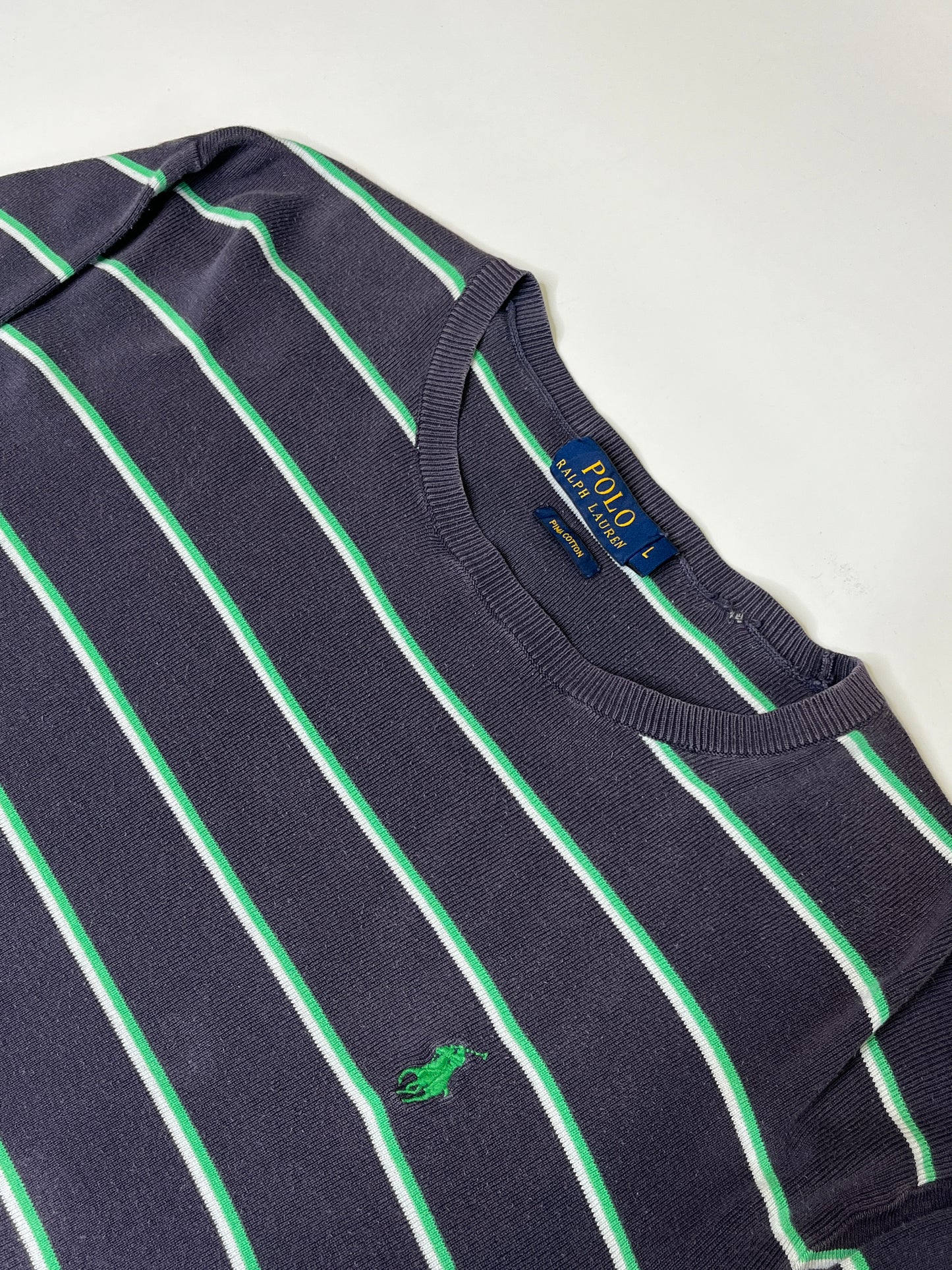 STRIPED POLO RALPH LAUREN SWEATSHIRT (L)