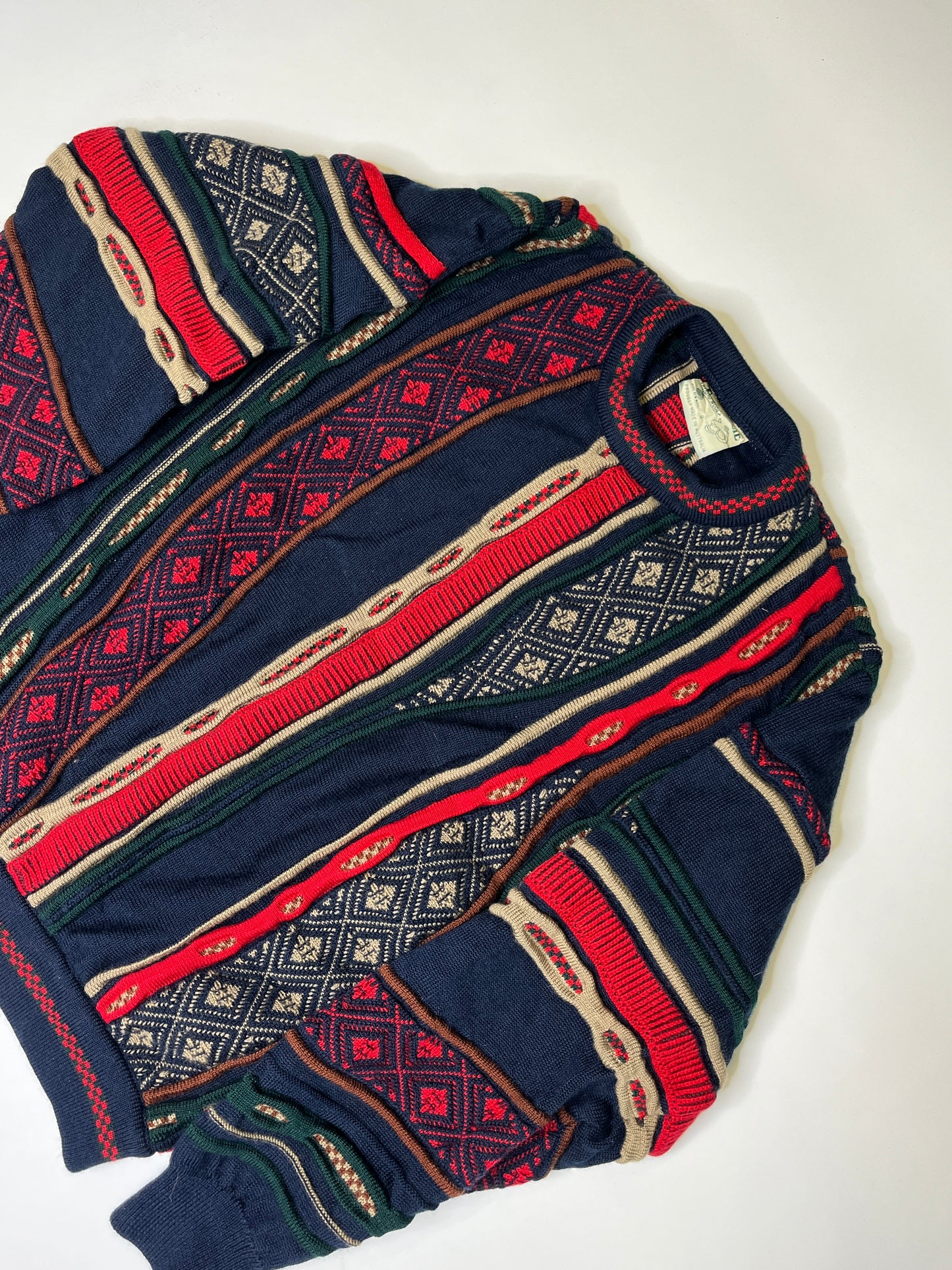 VINTAGE TOORALLIE COOGI STYLE SWEATER PURE WOOL (S)