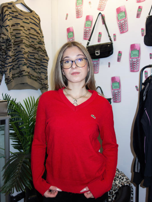 LACOSTE KNIT SWEATER (S-M)