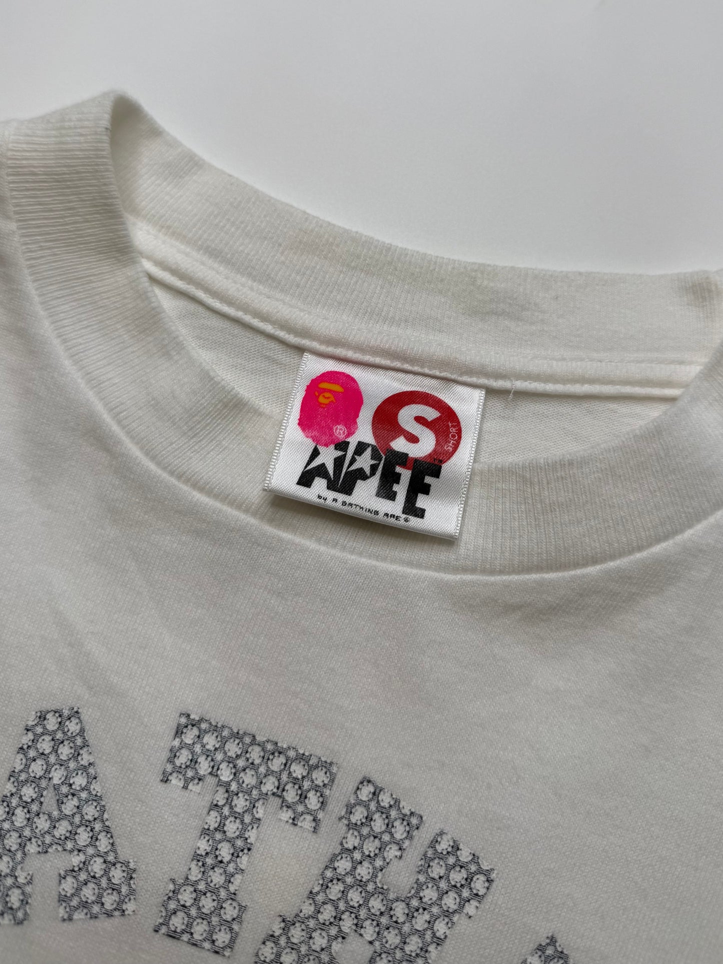 BAPE COLLEGE LOGO TEE – SILVER SPECIAL PRINT (S)