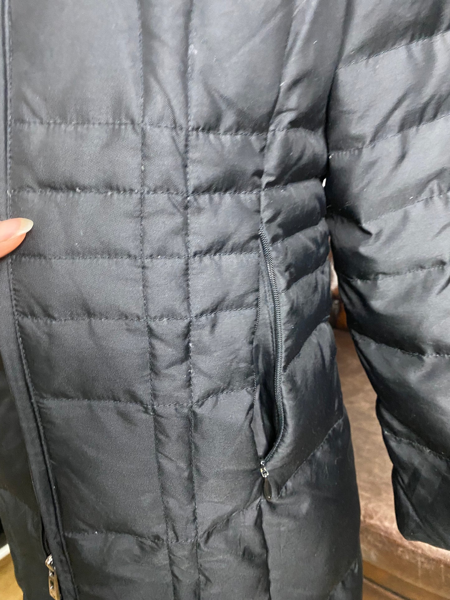 SERGIO TACCHINI PUFFER COAT REAL FUR (S-M)