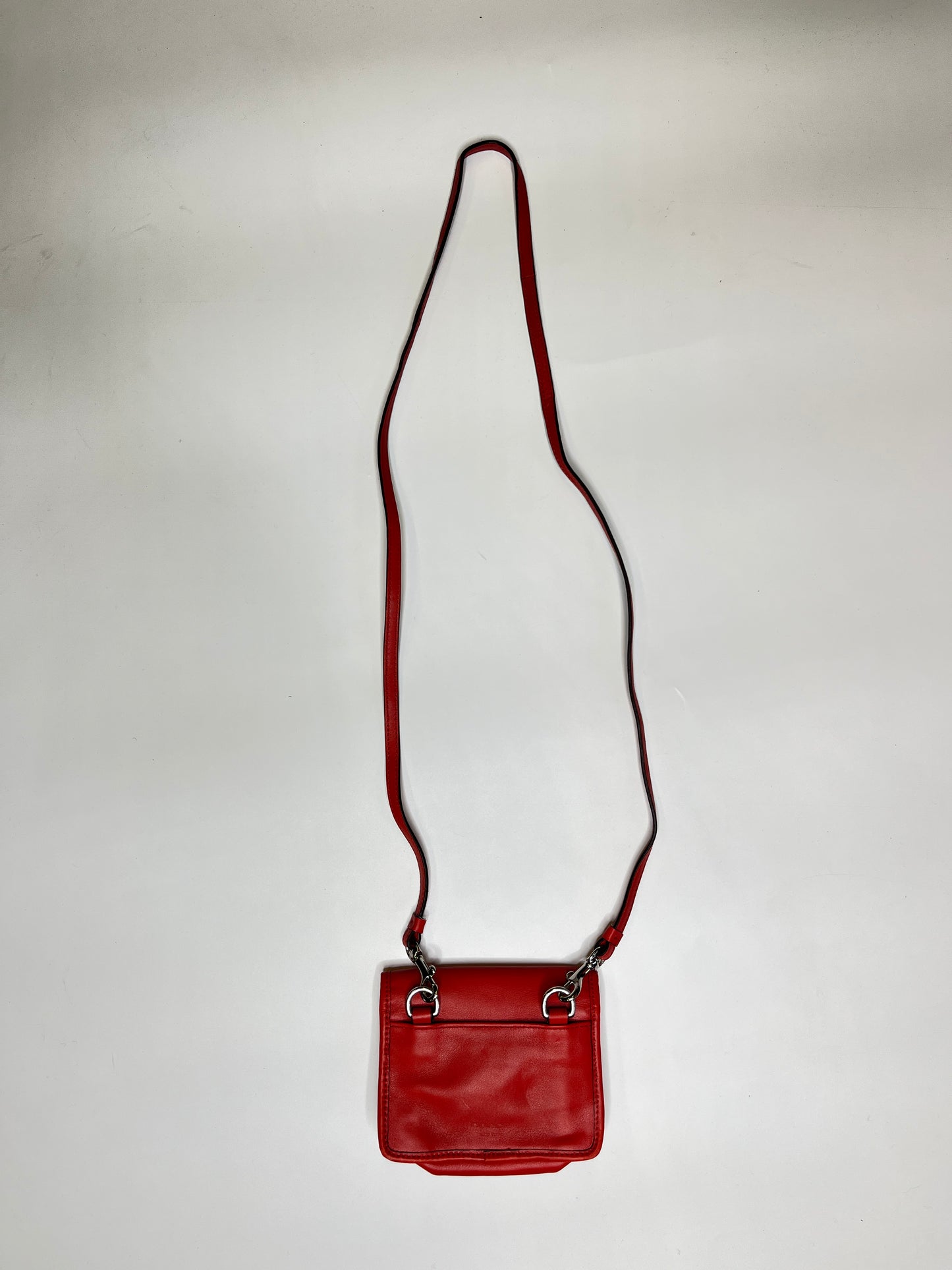 SMALL RED LEATHER COACH CROSSBODY PURSE