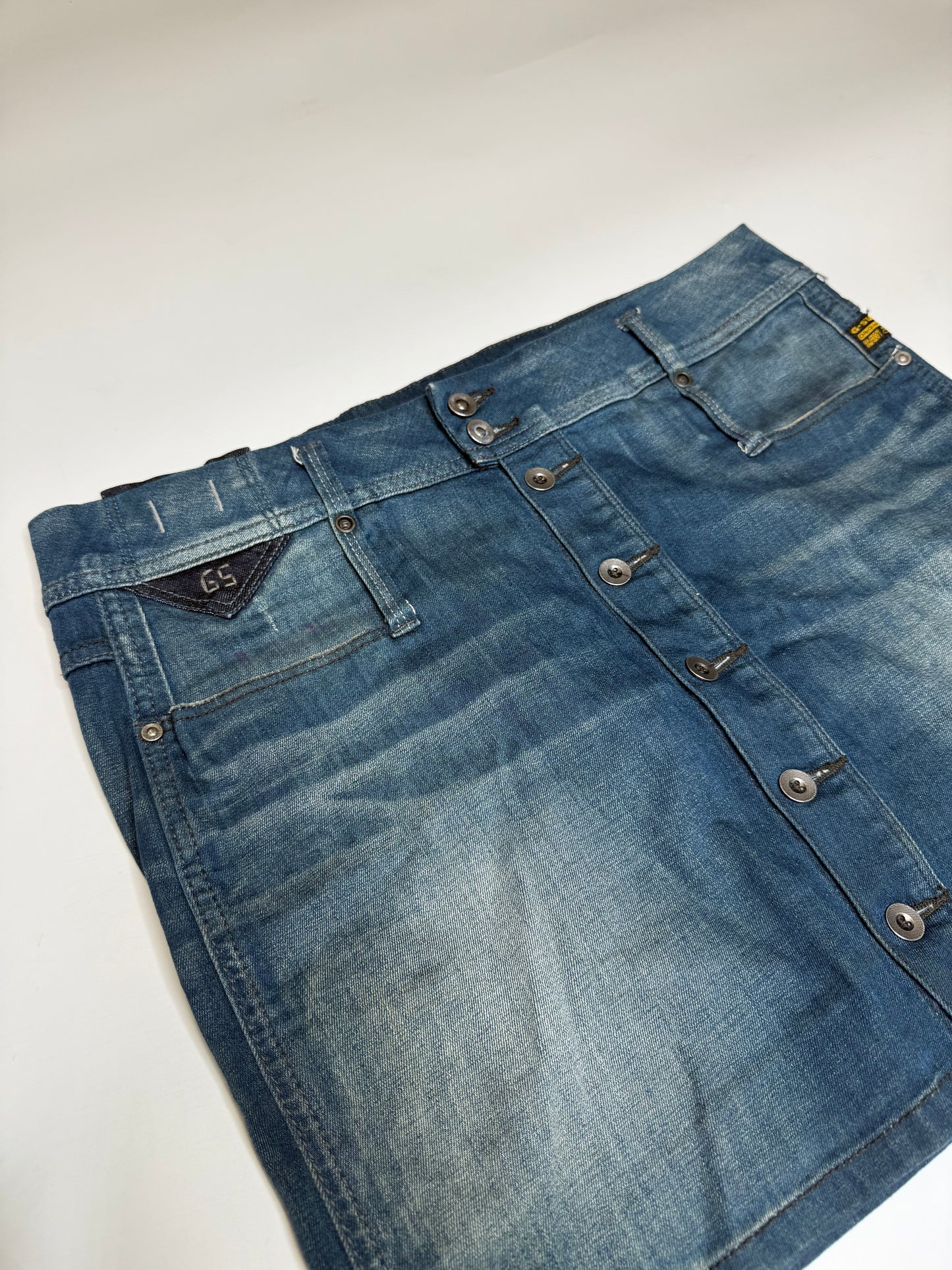 G STAR BLUE DENIM SKIRT (30, ~M)