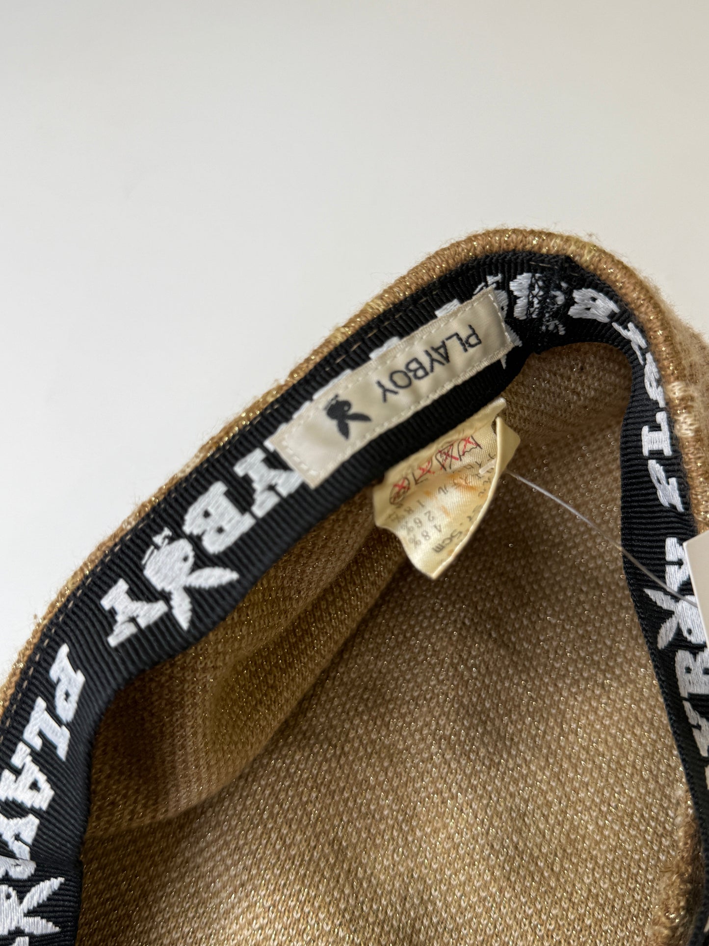 PLAYBOY GOLD GLITTER VINTAGE FLAT CAP