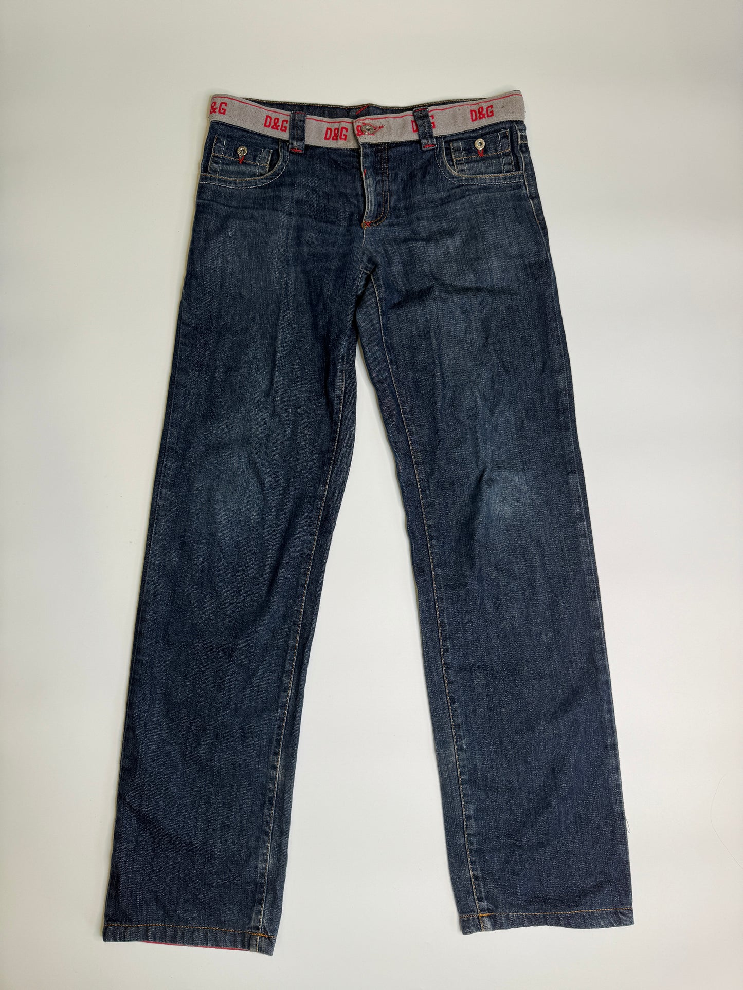 D&G STRAIGHT LEG JEANS RED (S-M)