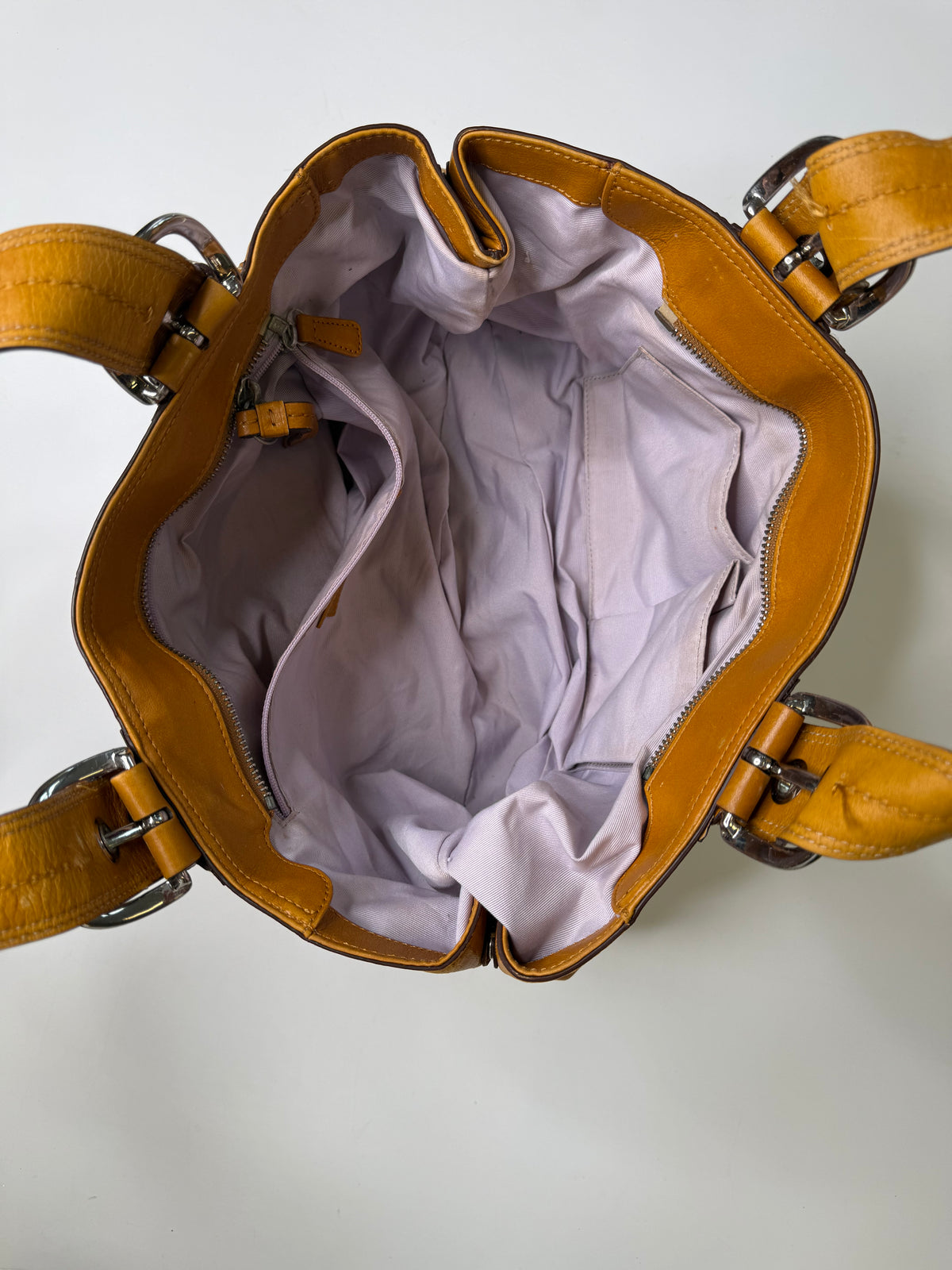 COACH COGNAC LEATHER TOTE BAG
