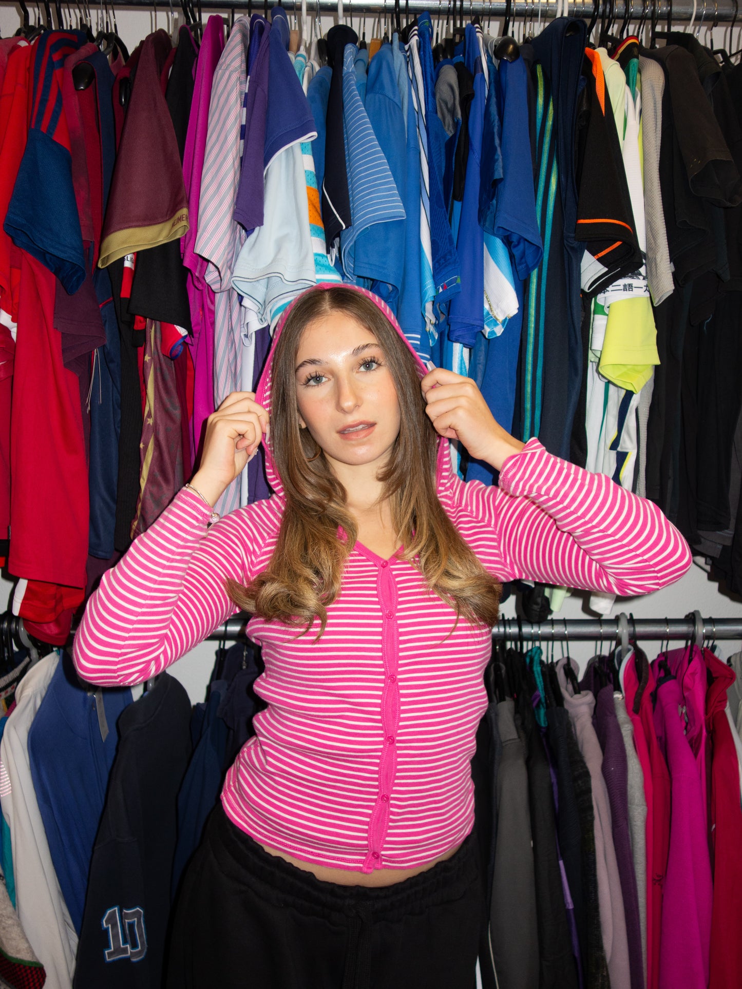 HOODED GAP LONGSLEEVE PINK (S-M)