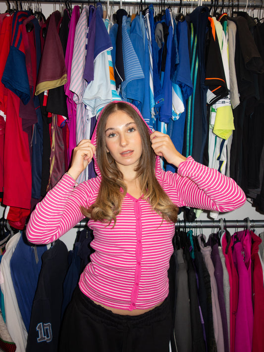 HOODED GAP LONGSLEEVE PINK (S-M)