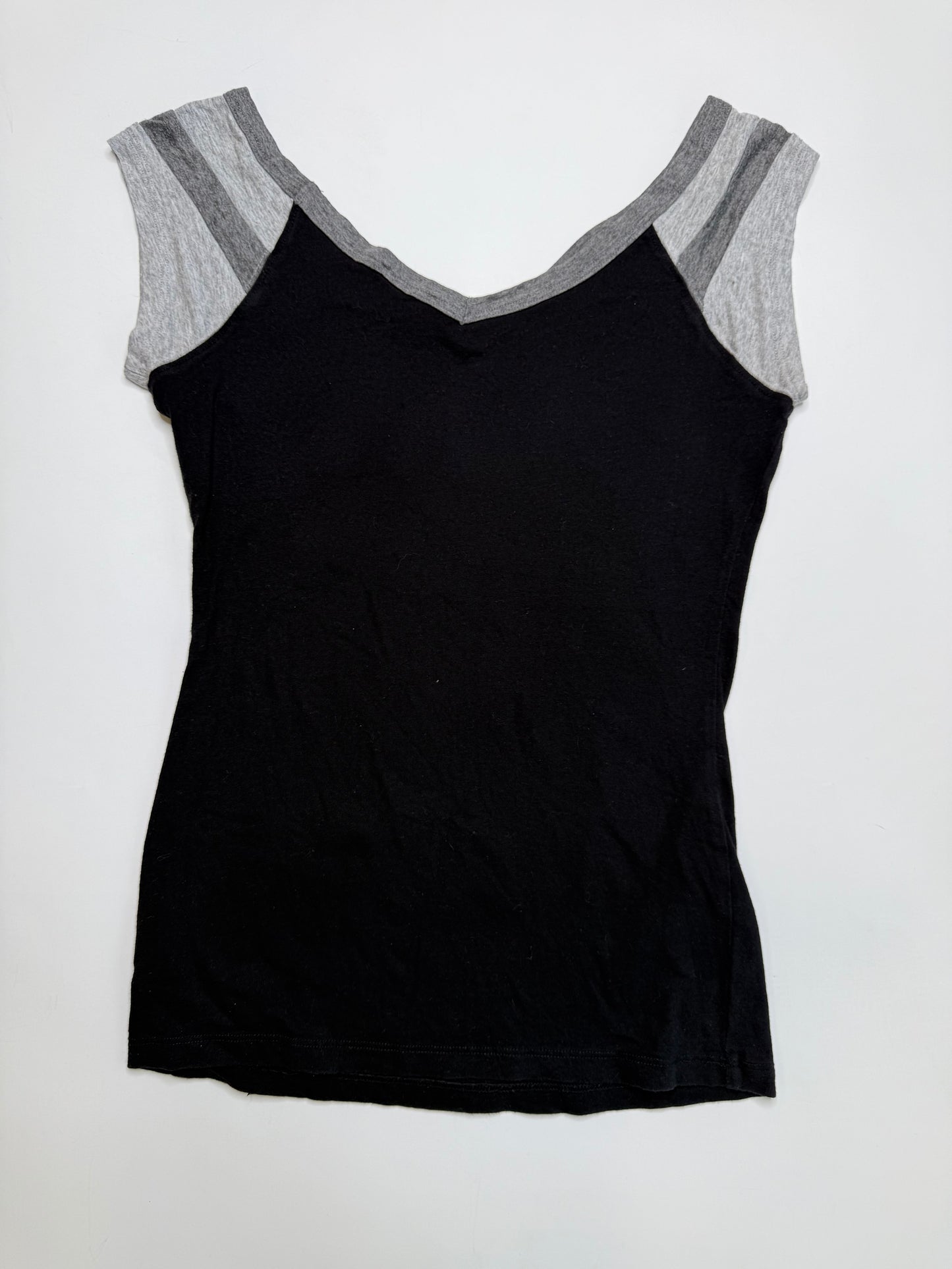 BEBE VINTAGE COLORBLOCK RHINESTONE TANK TOP (XS)