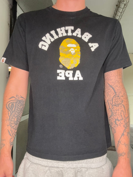 BAPE COLLEGE LOGO TEE – GOLD CAMO (L)