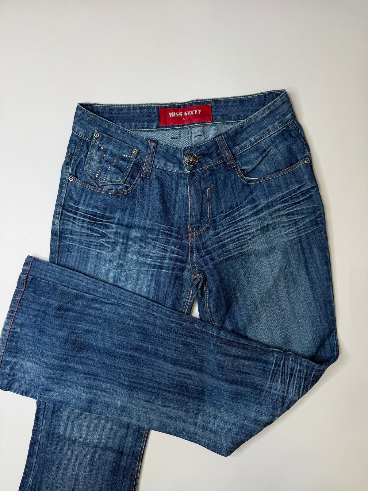 MISS SIXTY RHINESTONE JEANS – BLUE (~S-M)