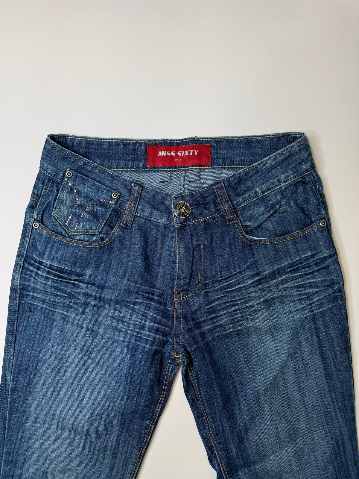 MISS SIXTY RHINESTONE JEANS – BLUE (~S-M)