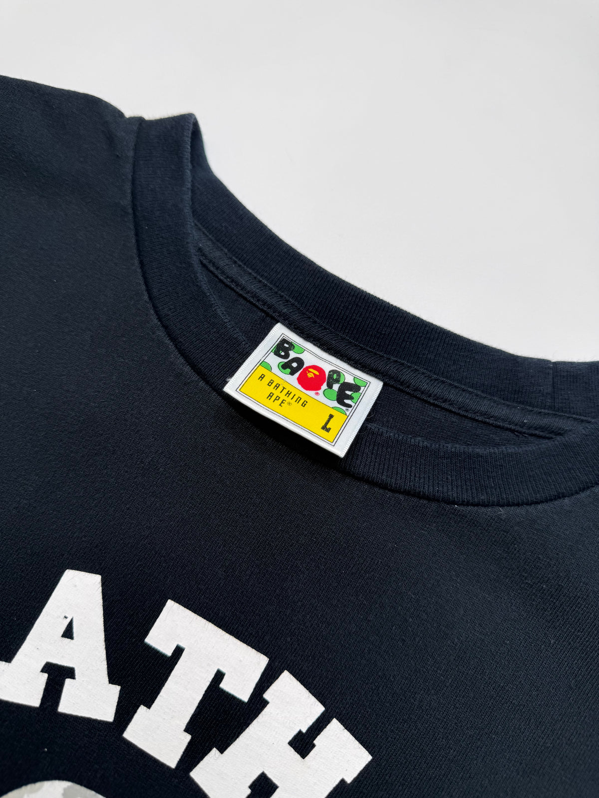 BAPE COLLEGE LOGO TEE – GREY CAMO (L)