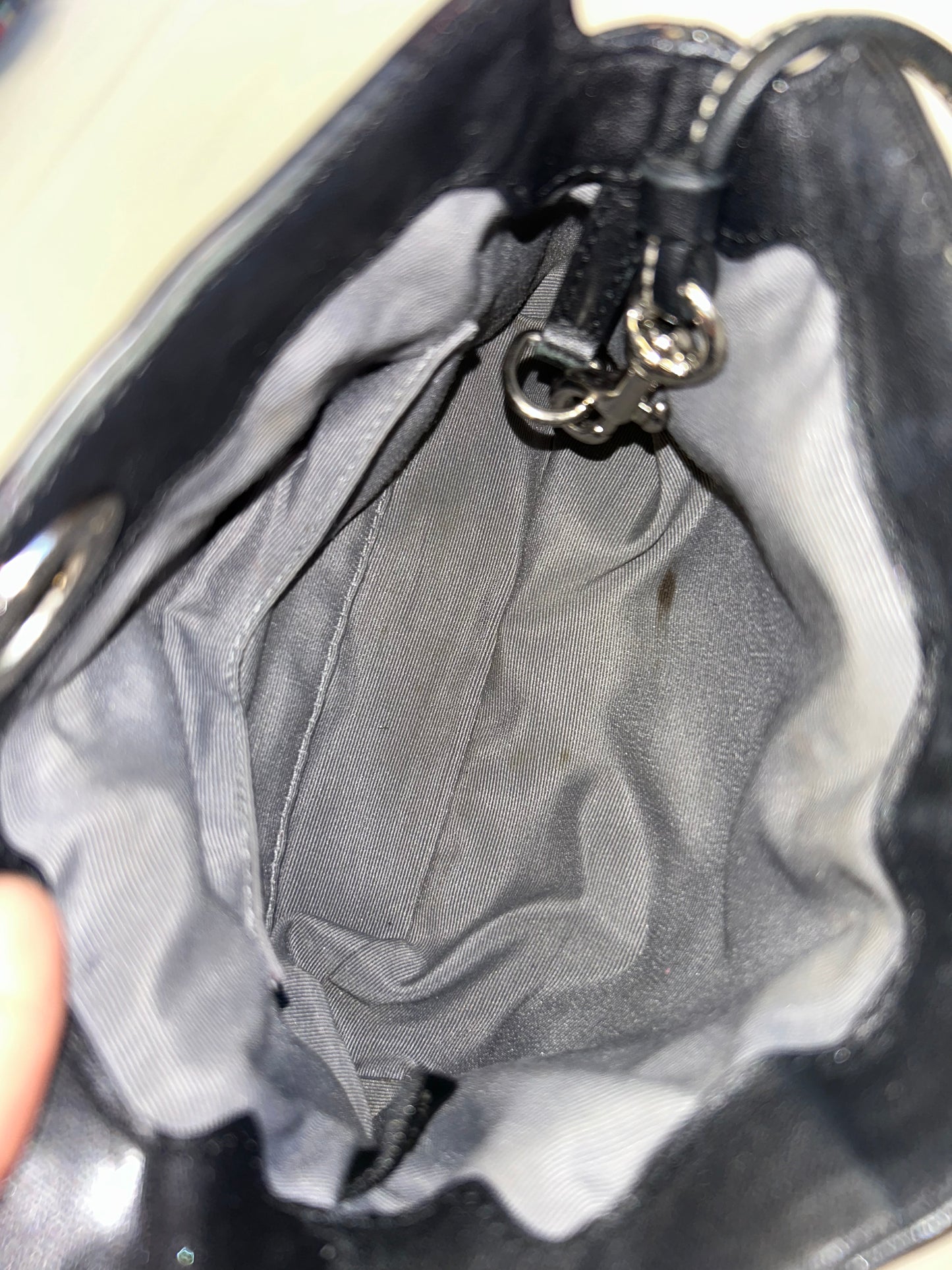 COACH MINI PURSE BLACK LEATHER TWIST LOCK