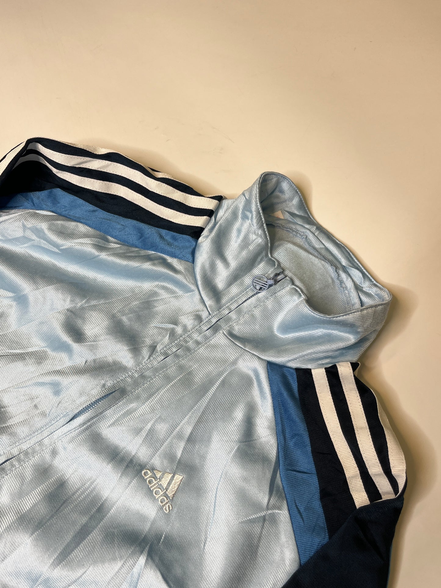VINTAGE 2000s BLUE ADIDAS ZIPPER (~S)