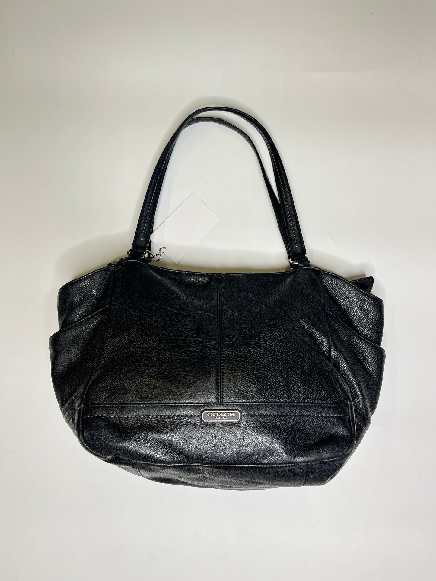 BLACK LEATHER COACH PURSE