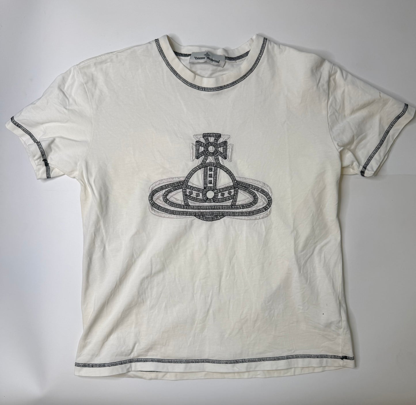 VIVIENNE WESTWOOD VINTAGE ORB EMBROIDERED T-SHIRT