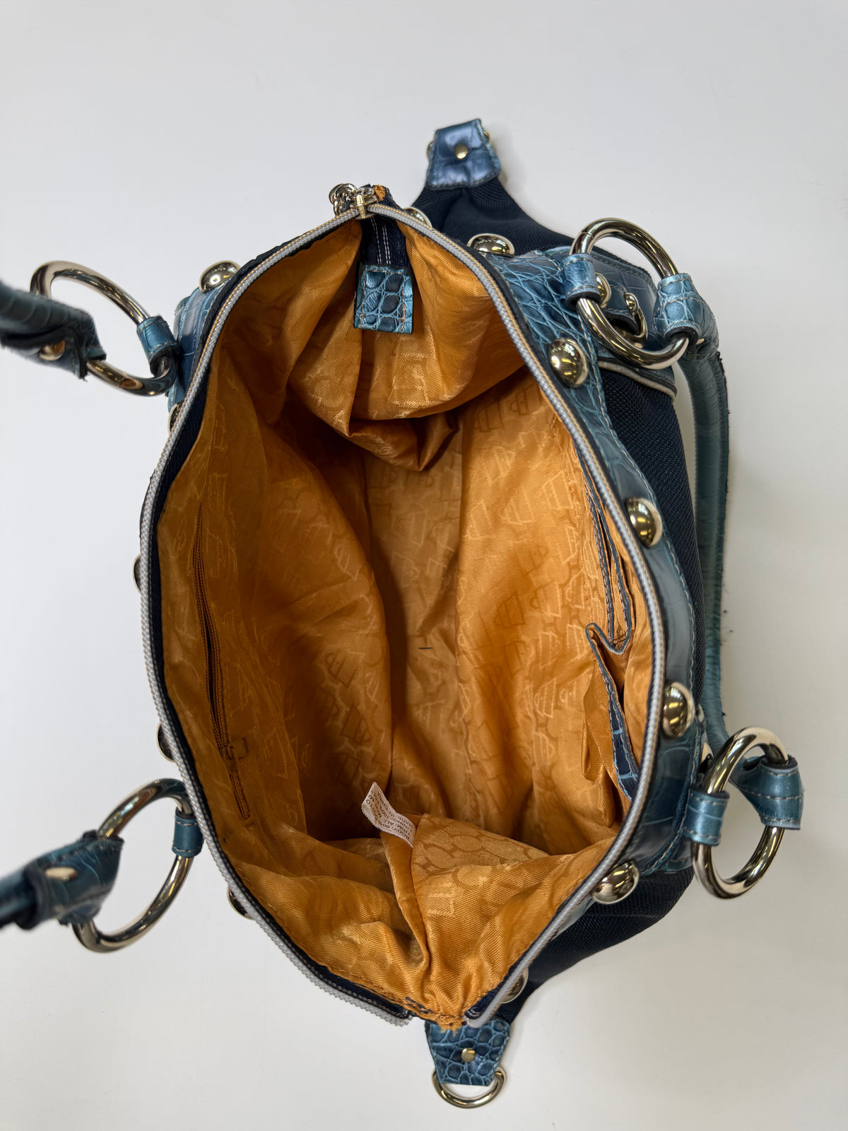 KATHY VAN ZEELAND NYLON TOTE BAG BLUE
