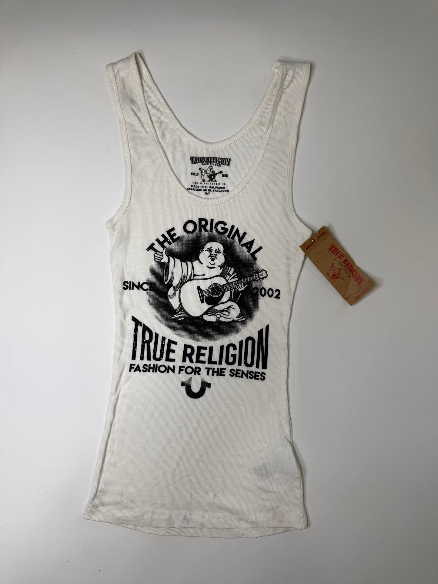 TRUE RELIGION GRAPHIC TANK TOP WHITE WITH TAG! (S)