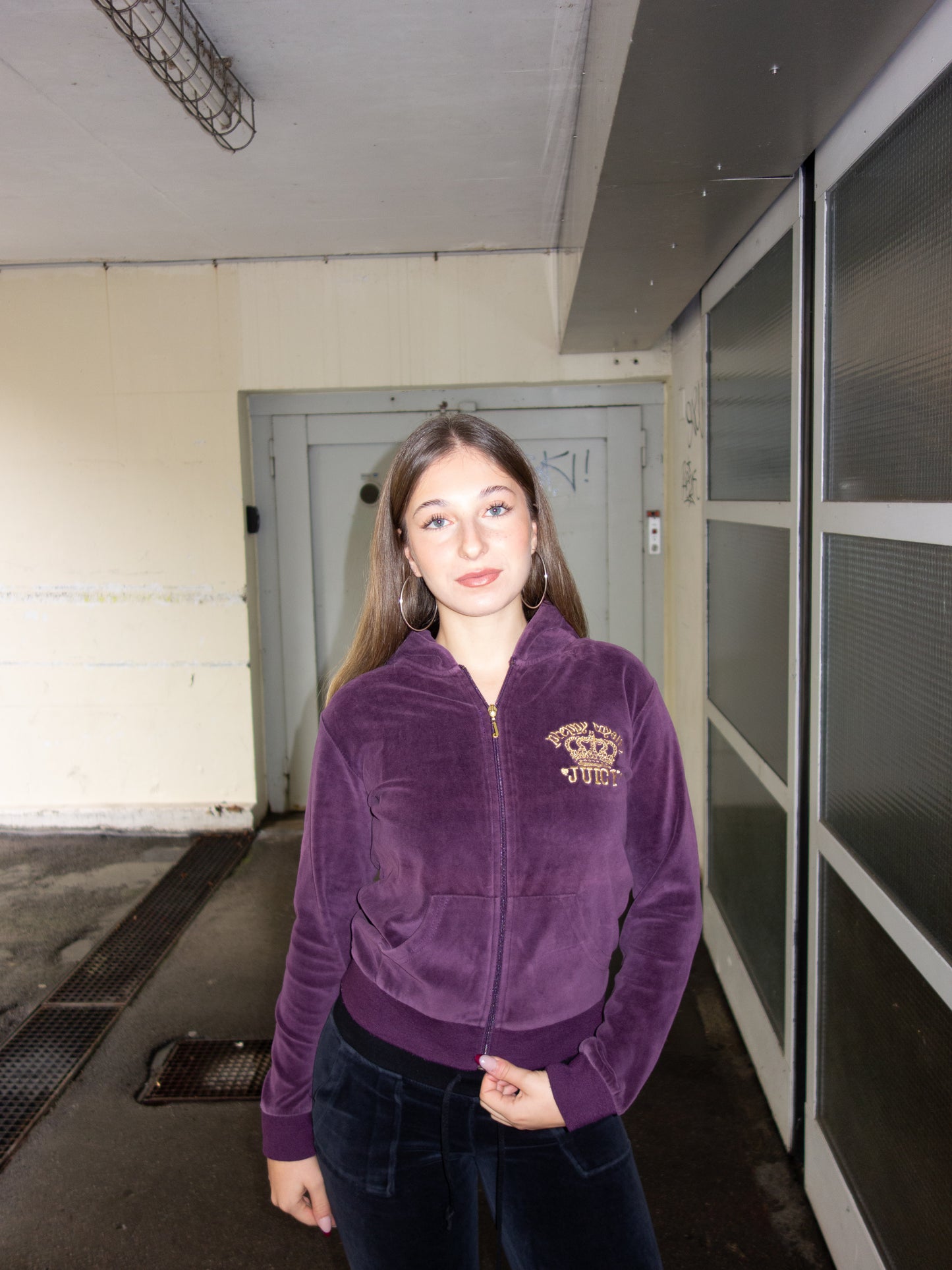 JUICY COUTURE ZIPPER PURPLE (L)