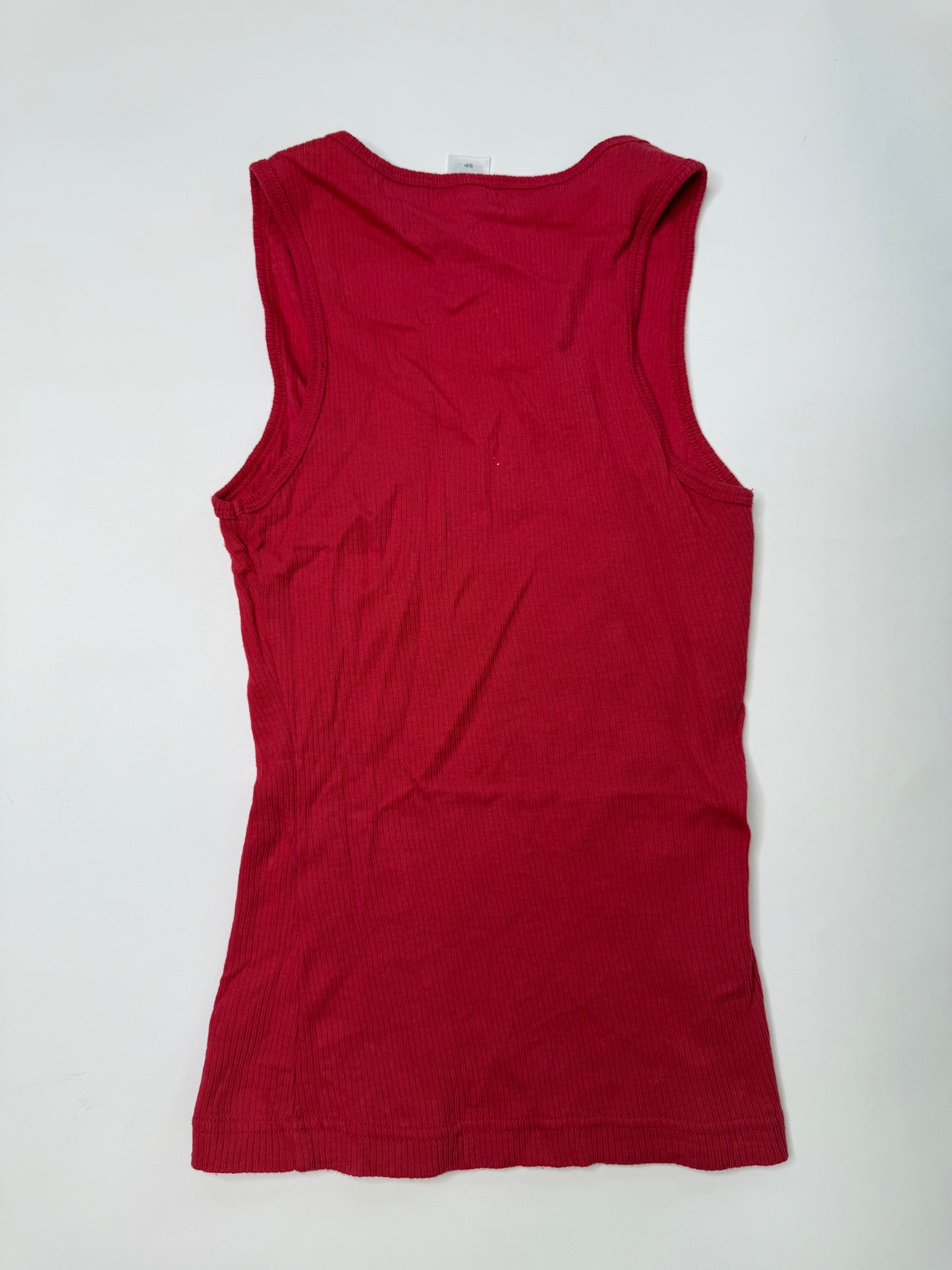 GUESS VINTAGE RIBBED RHINESTONE TANK TOP (S)