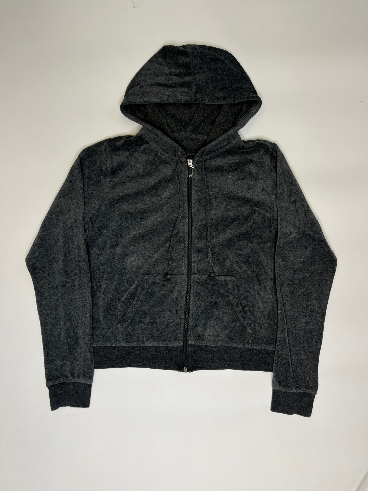 JUICY COUTURE ZIPPER GREY 2000s EMBELLISHED (~M-L)