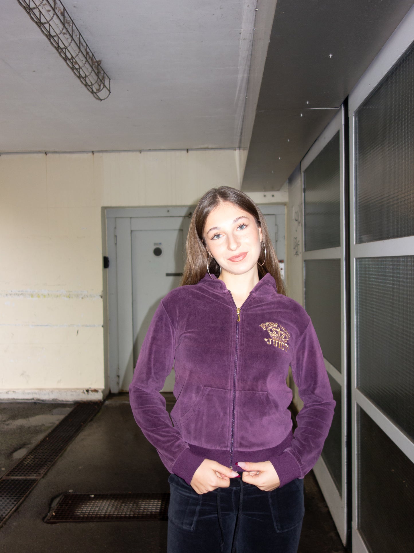 JUICY COUTURE ZIPPER PURPLE (L)