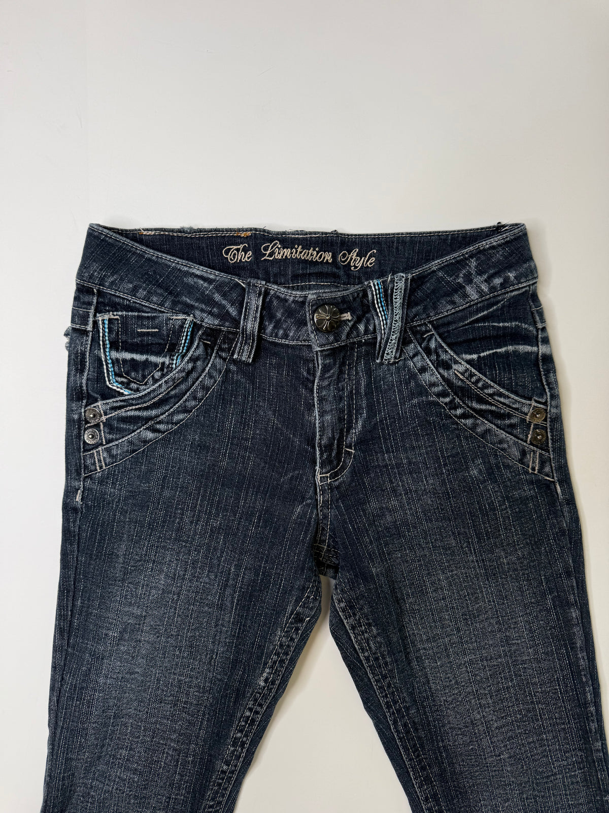 SUNFORD CLUB THE LIMITATION STYLE EMBROIDERED JEANS DARK BLUE
