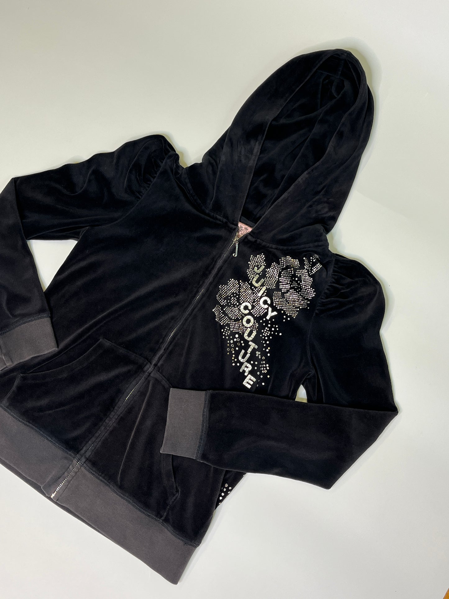 JUICY COUTURE ZIPPER RUSHED SHOULDERS 2000s (M)