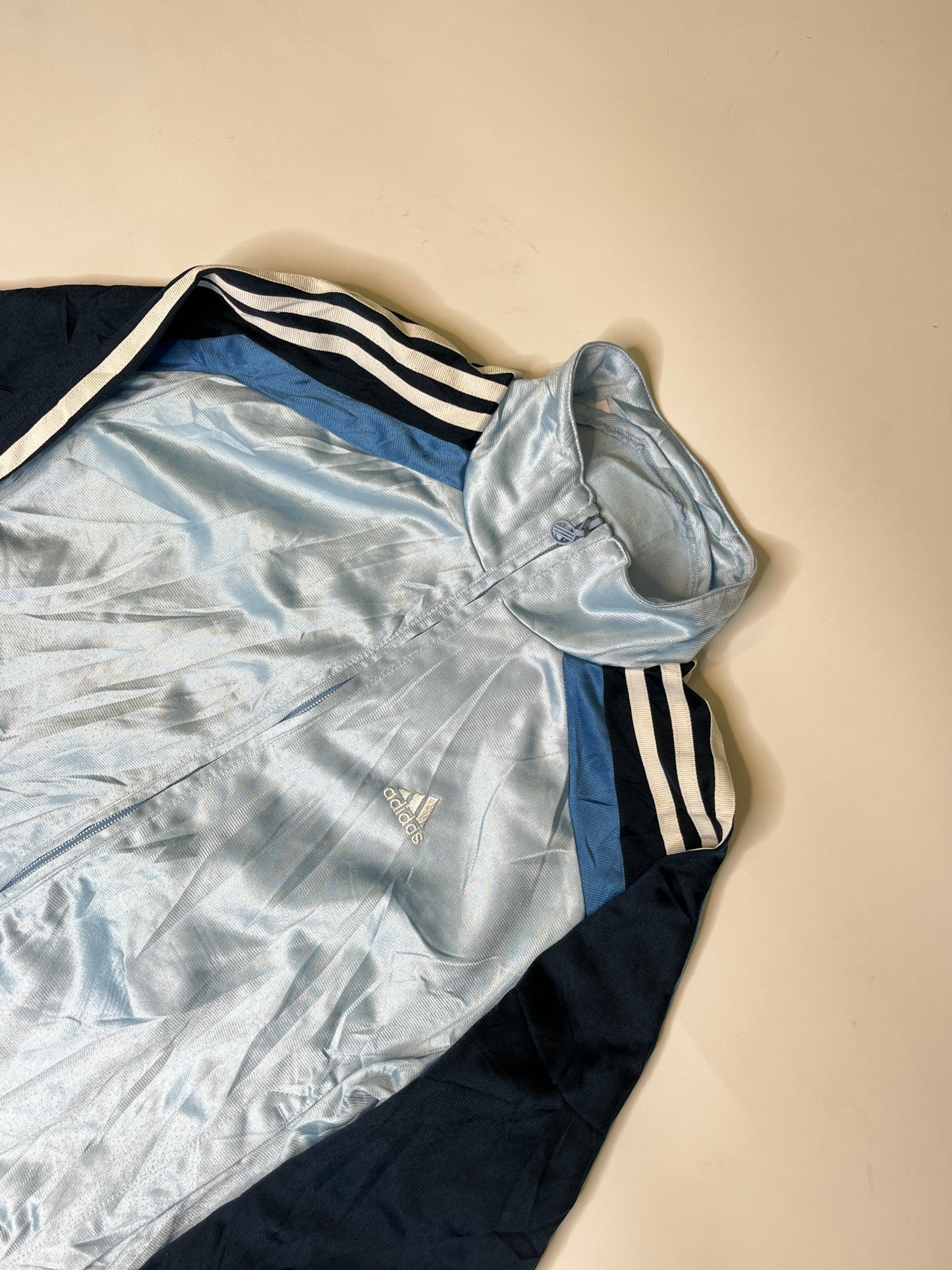 VINTAGE 2000s BLUE ADIDAS ZIPPER (~S)
