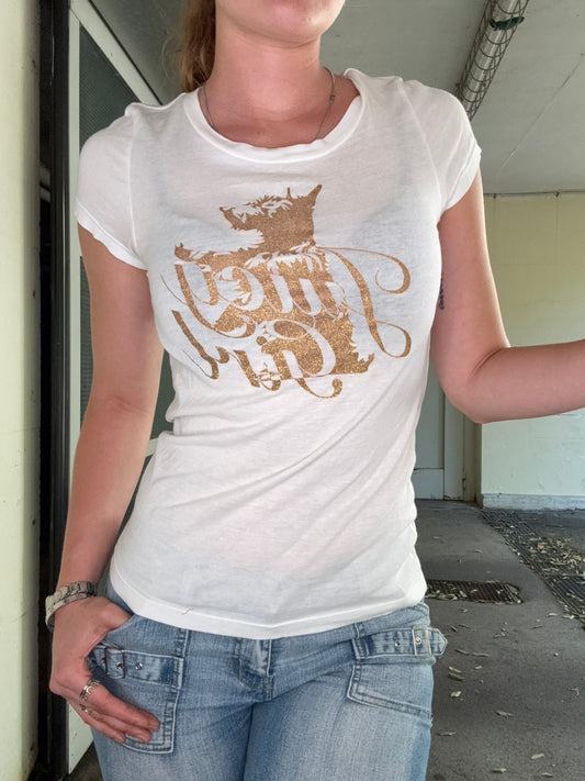 VINTAGE JUICY COUTURE SHIRT IN WHITE (S)