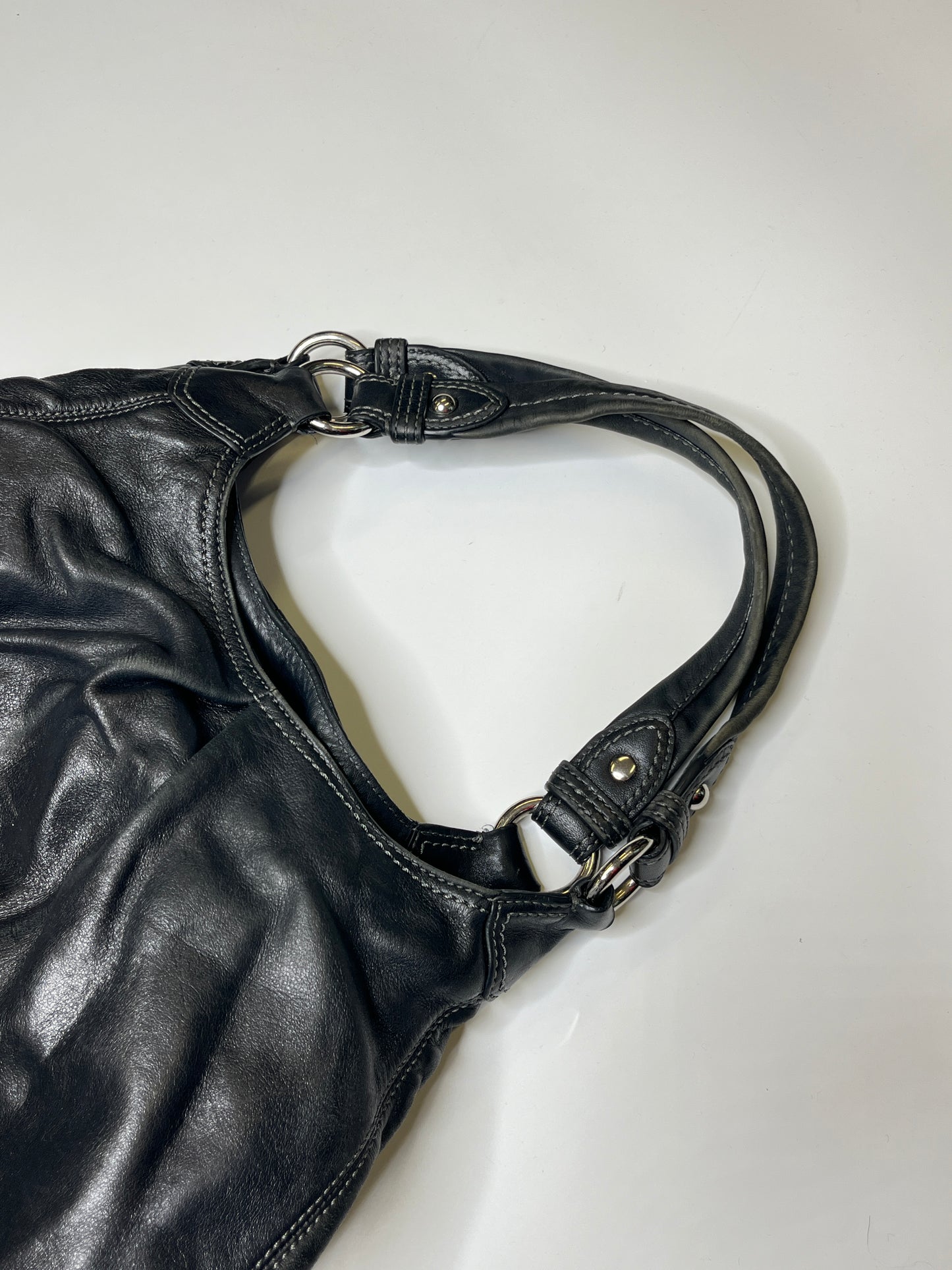 BLACK LEATHER COACH PURSE
