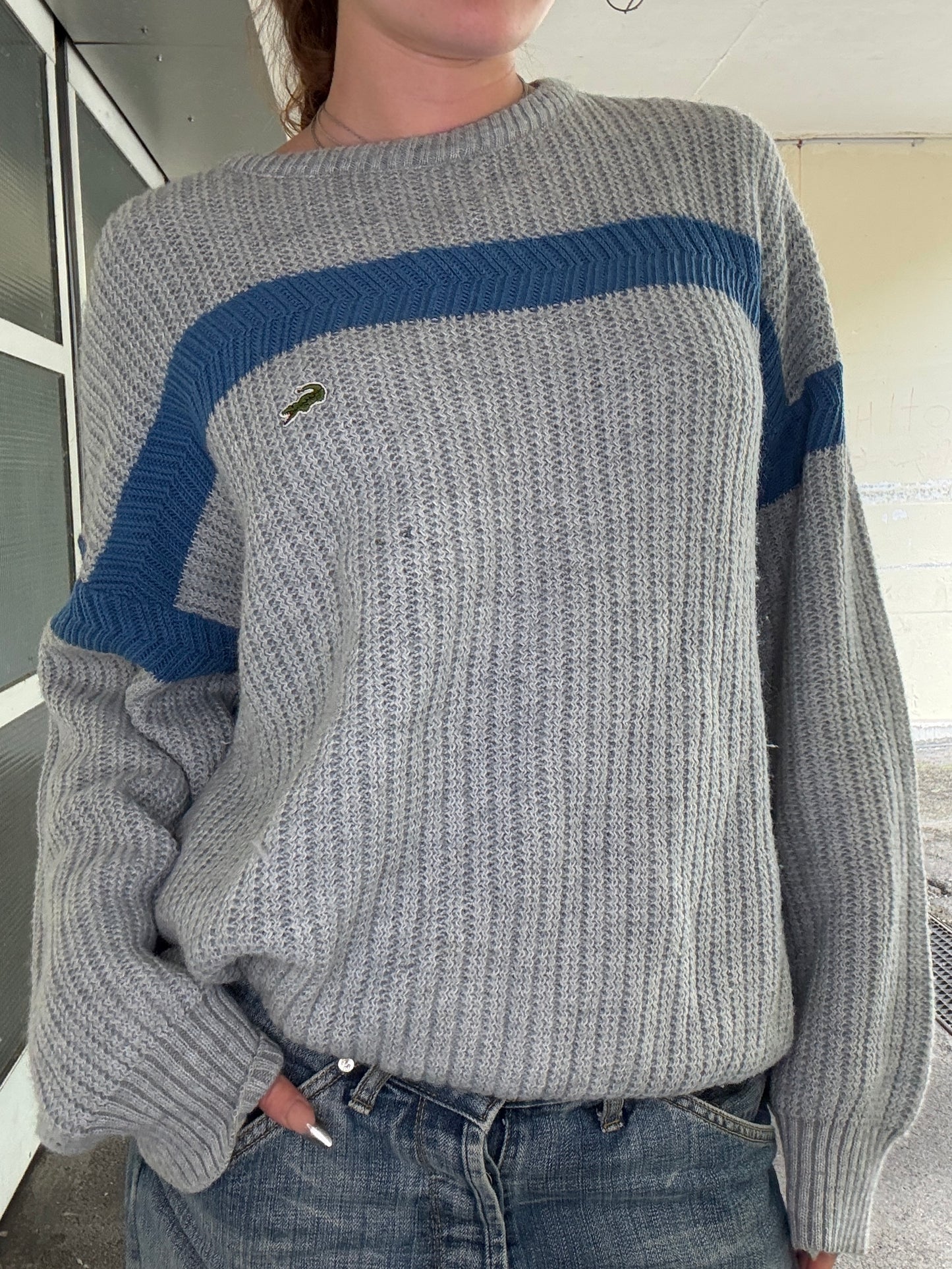 VINTAGE LACOSTE WOOL SWEATER (~XL)