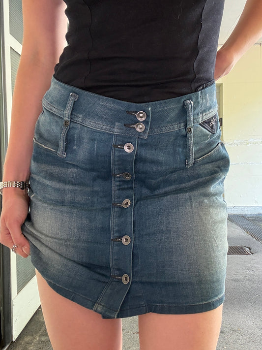 G STAR BLUE DENIM SKIRT (30, ~M)
