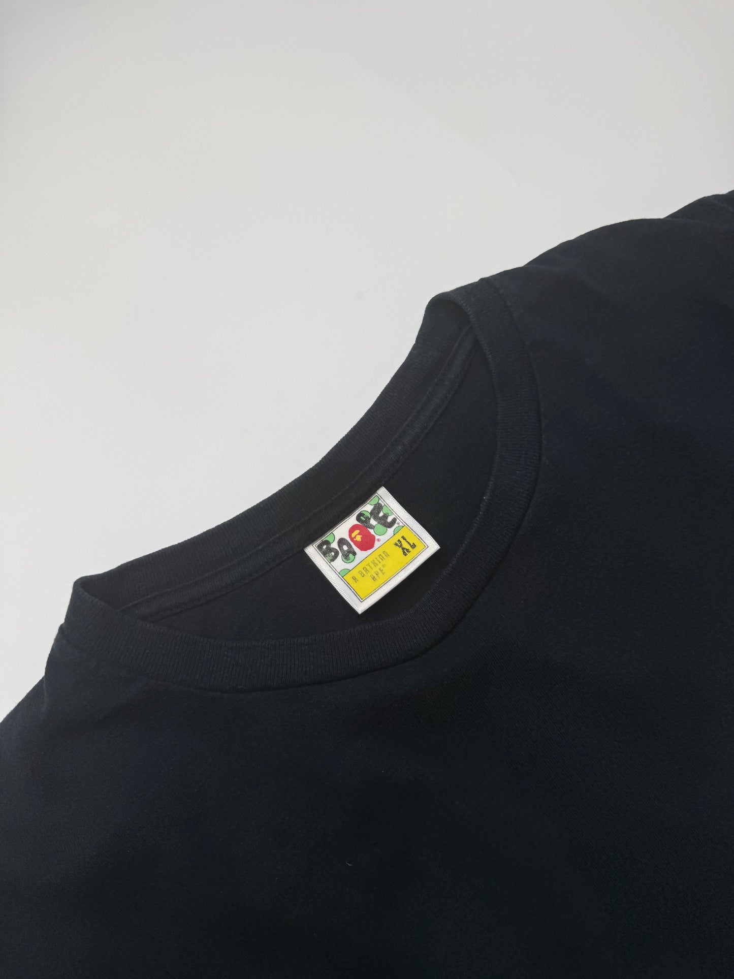 BAPE SPLASH CAMO HALF-LOGO TEE – BLACK (XL)