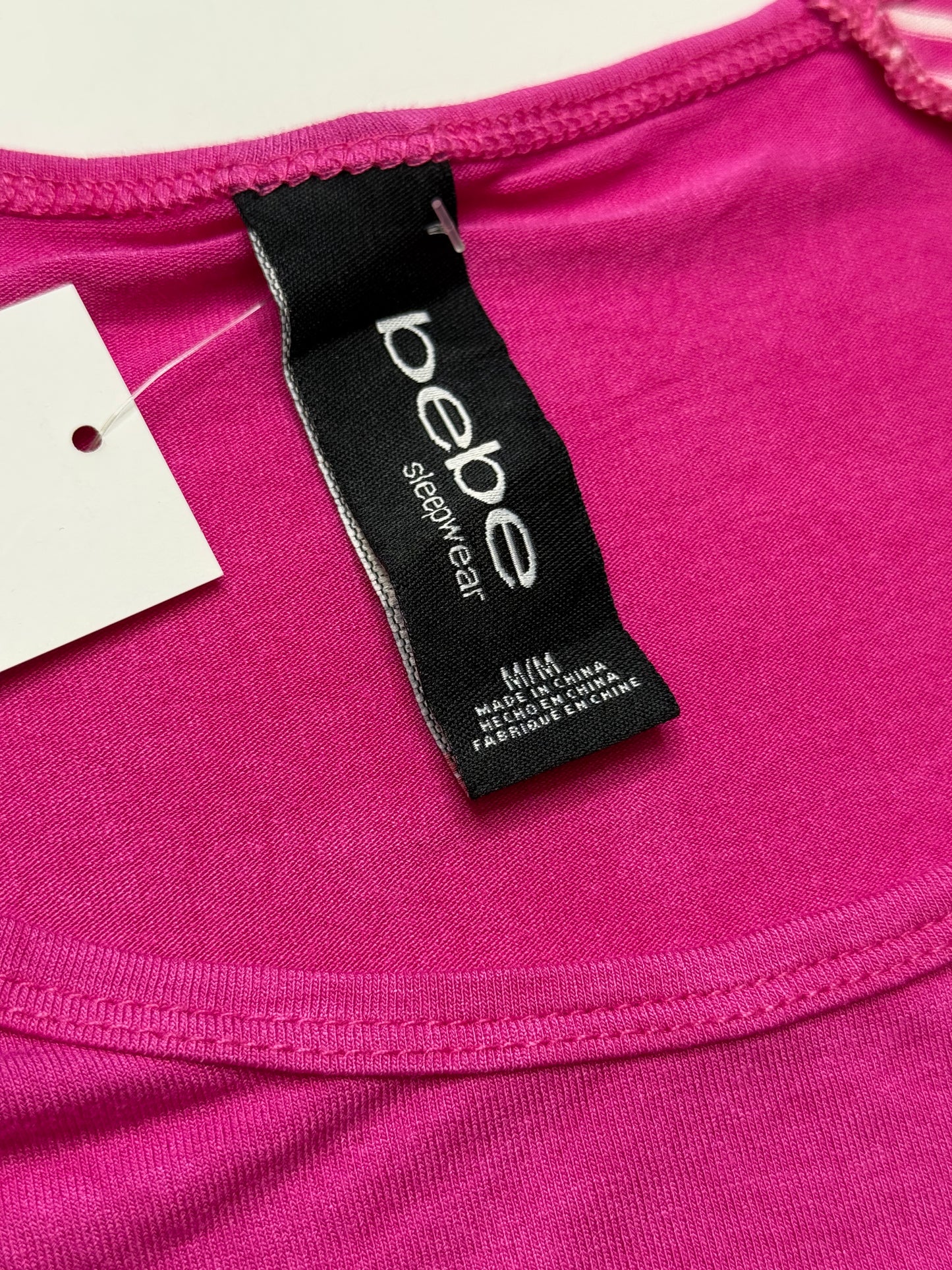 VINTAGE BEBE TOP IN PINK (M)