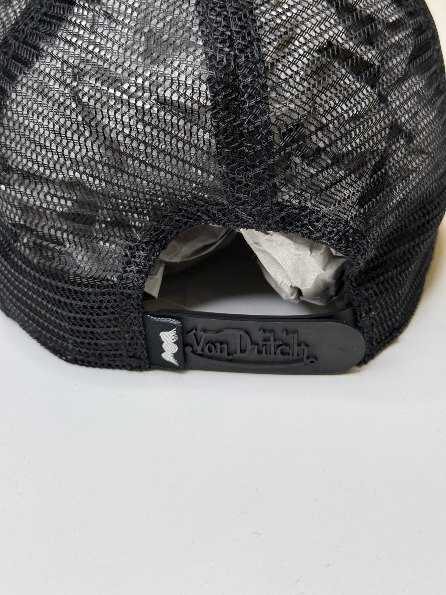 VON DUTCH BLACK CAMO STUDDED VINTAGE TRUCKER CAP