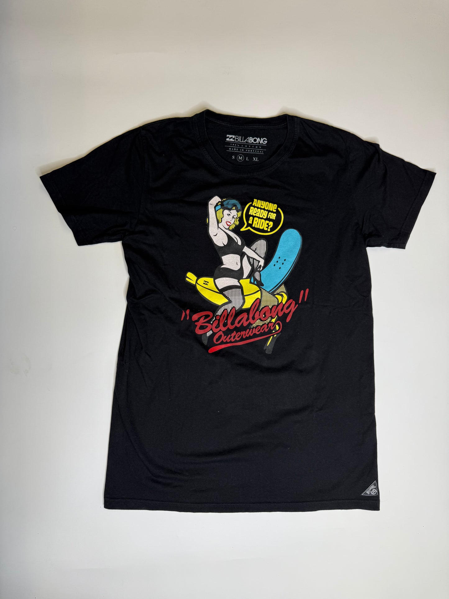 VINTAGE BILLA BONG PRINTED SHIRT (M)