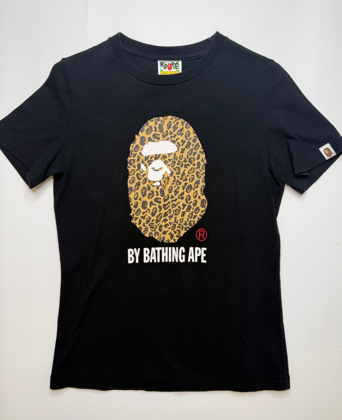 BAPE LADIES LEOPARD PRINT TEE – BLACK (S)